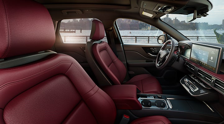 The available Perfect Position front seats in the 2024 Lincoln Corsair® SUV are shown. | Klaben Lincoln in Kent OH