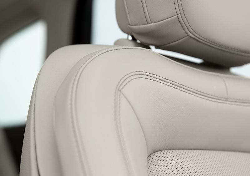 Fine craftsmanship is shown through a detailed image of front-seat stitching. | Klaben Lincoln in Kent OH